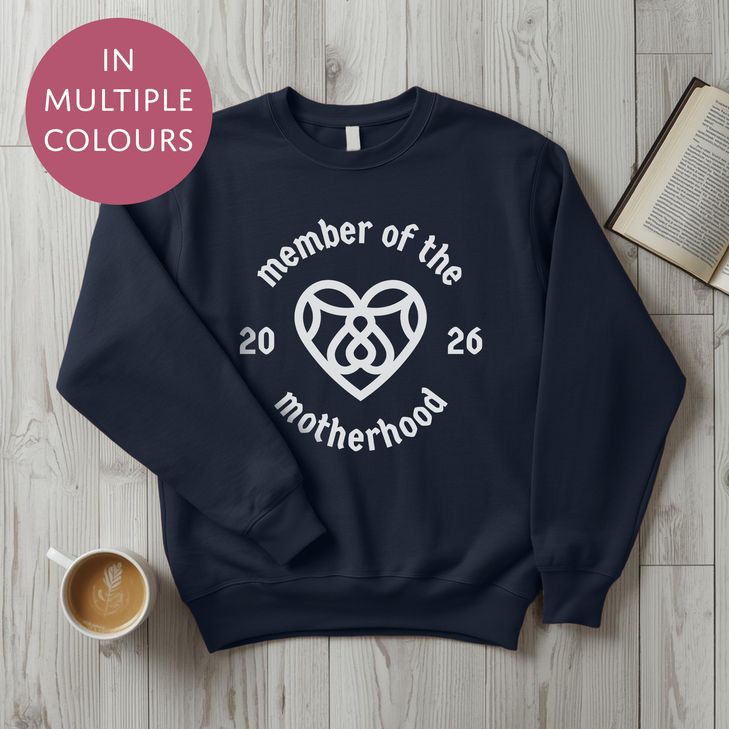 Personalised Motherhood Club Sweater With Custom Year - Cool Cult Mothers Day Gift For Mum