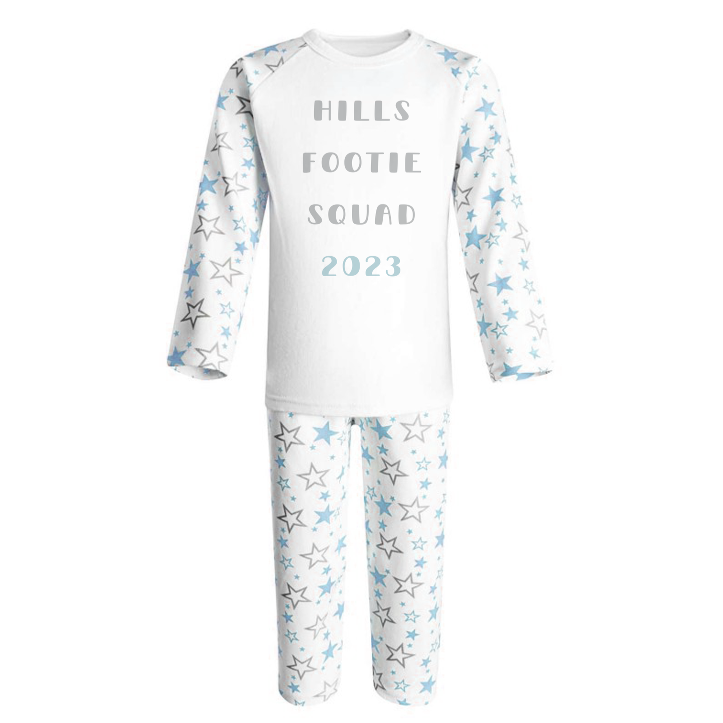 Stars Printed Football Personalised Pjs