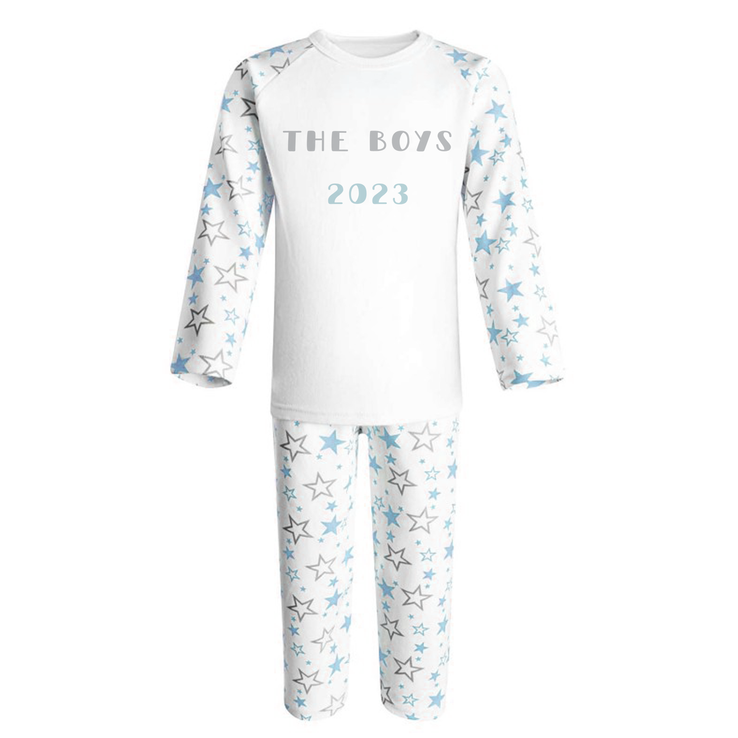 Stars Printed Football Personalised Pjs