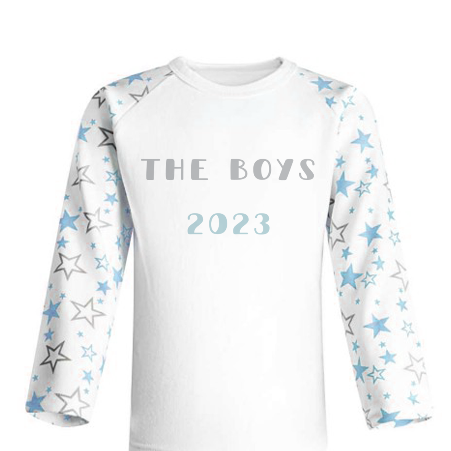 Stars Printed Football Personalised Pjs