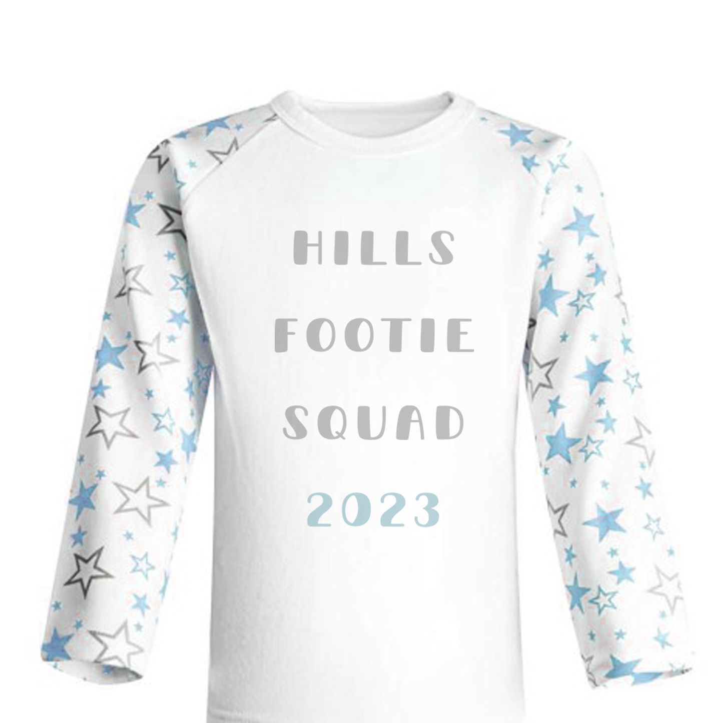Stars Printed Football Personalised Pjs
