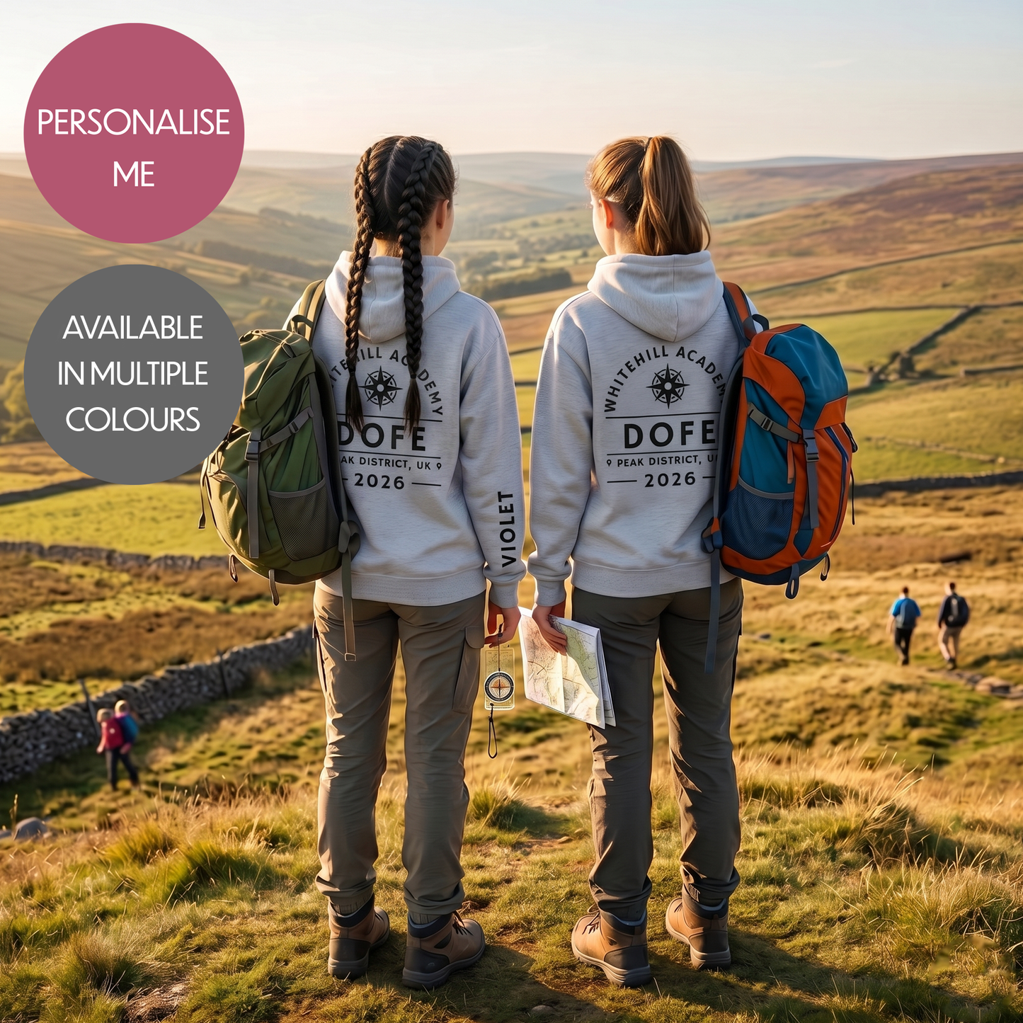 Personalised School Trip Hoodie - Customised Unisex College Residential Pullover - DofE