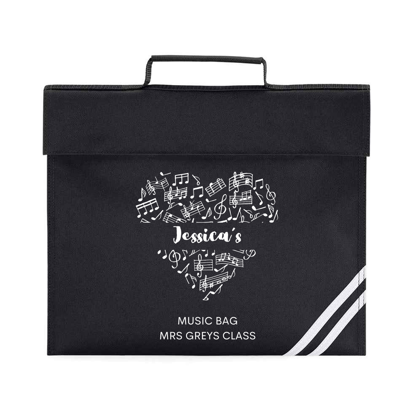 Personalized Heart of Music Bag