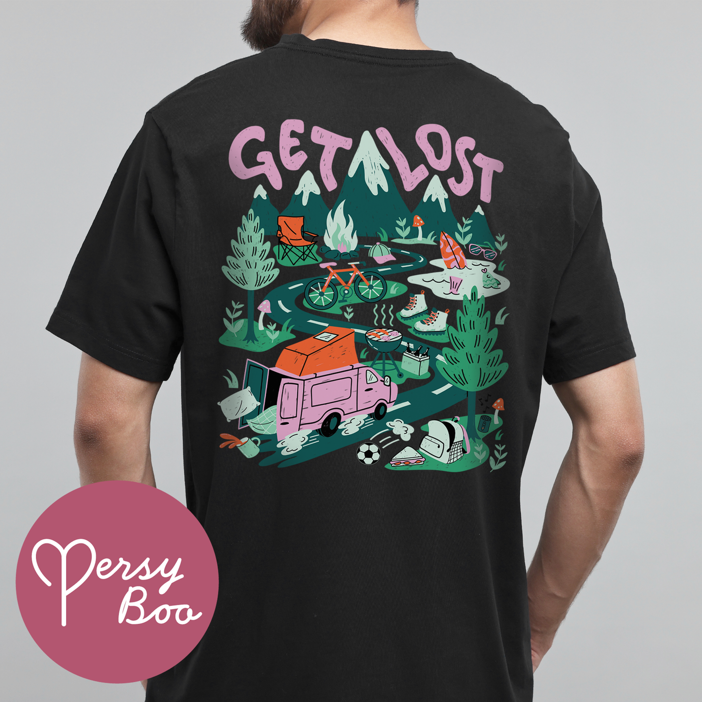Get Lost Backprint - T-Shirt For Him