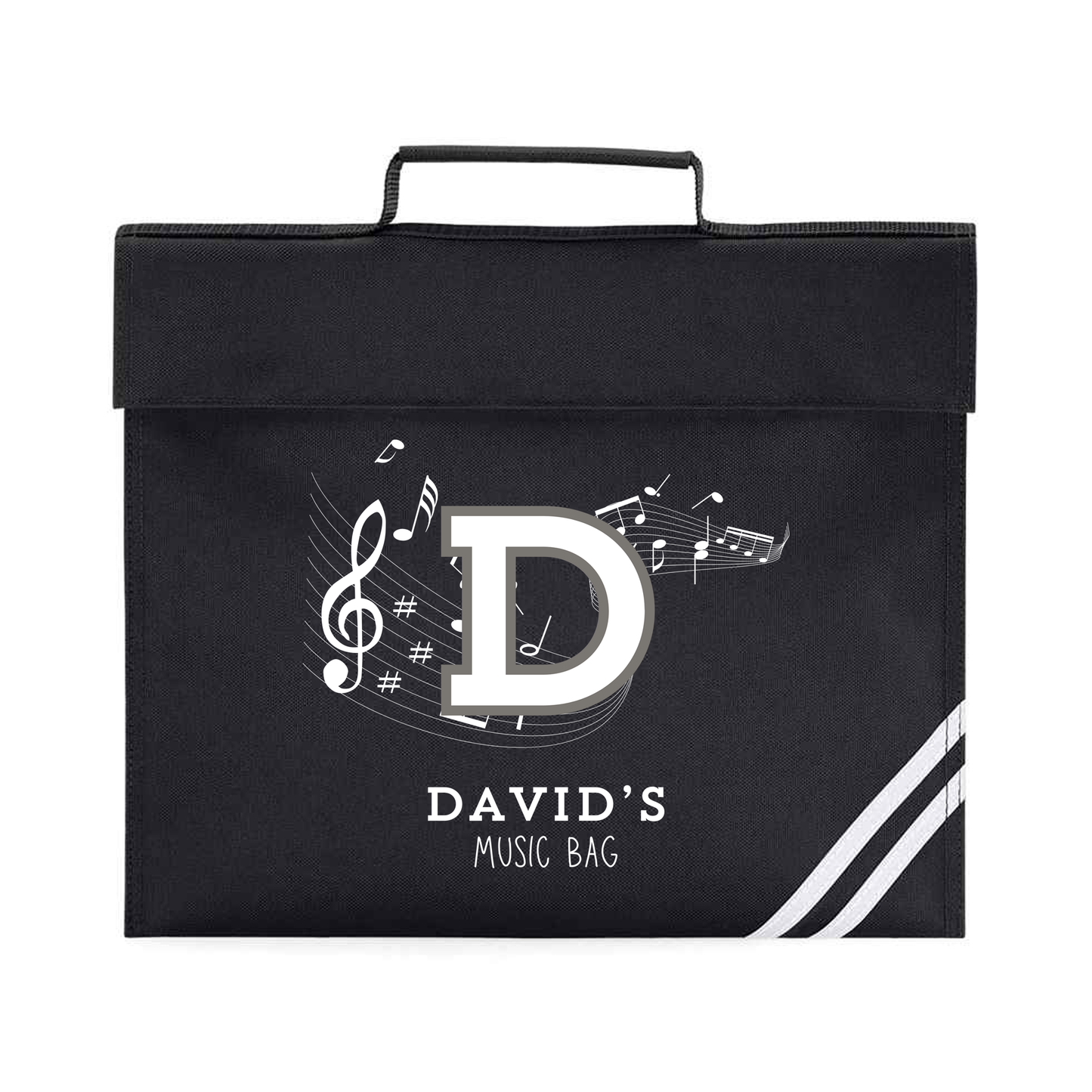 Personalized Initial & Music Staff Bag