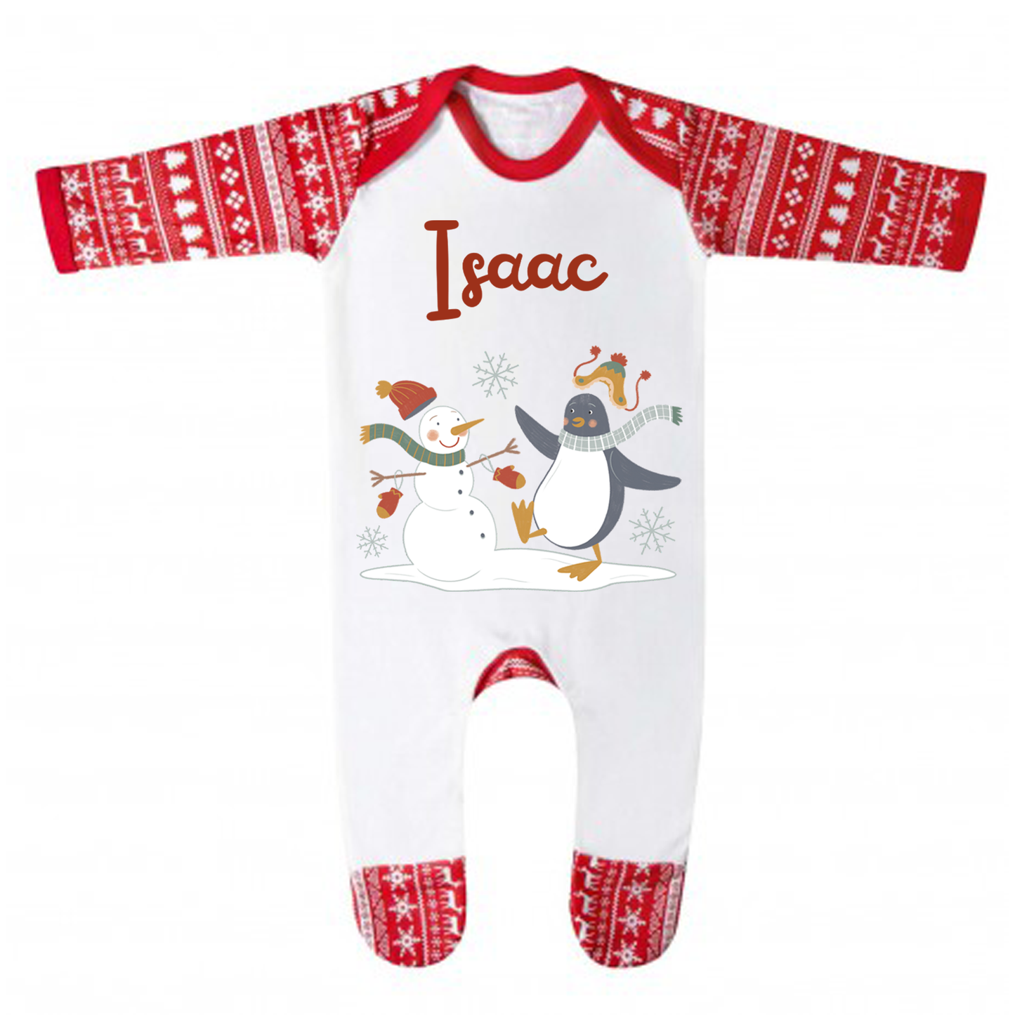 Personalised Christmas Winter Friends Pyjamas - Kids and Adults - Unisex PJ Set