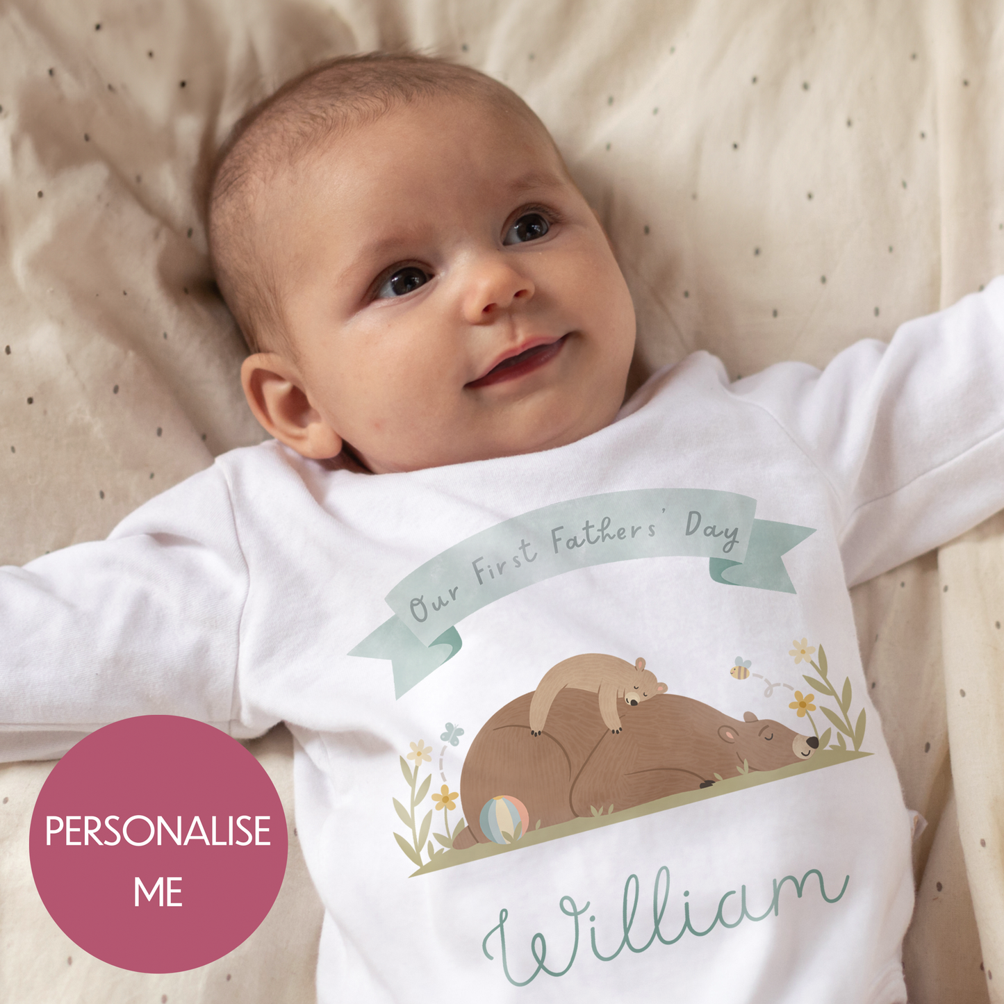 Our First Fathers' Day - Personalised Baby Grow