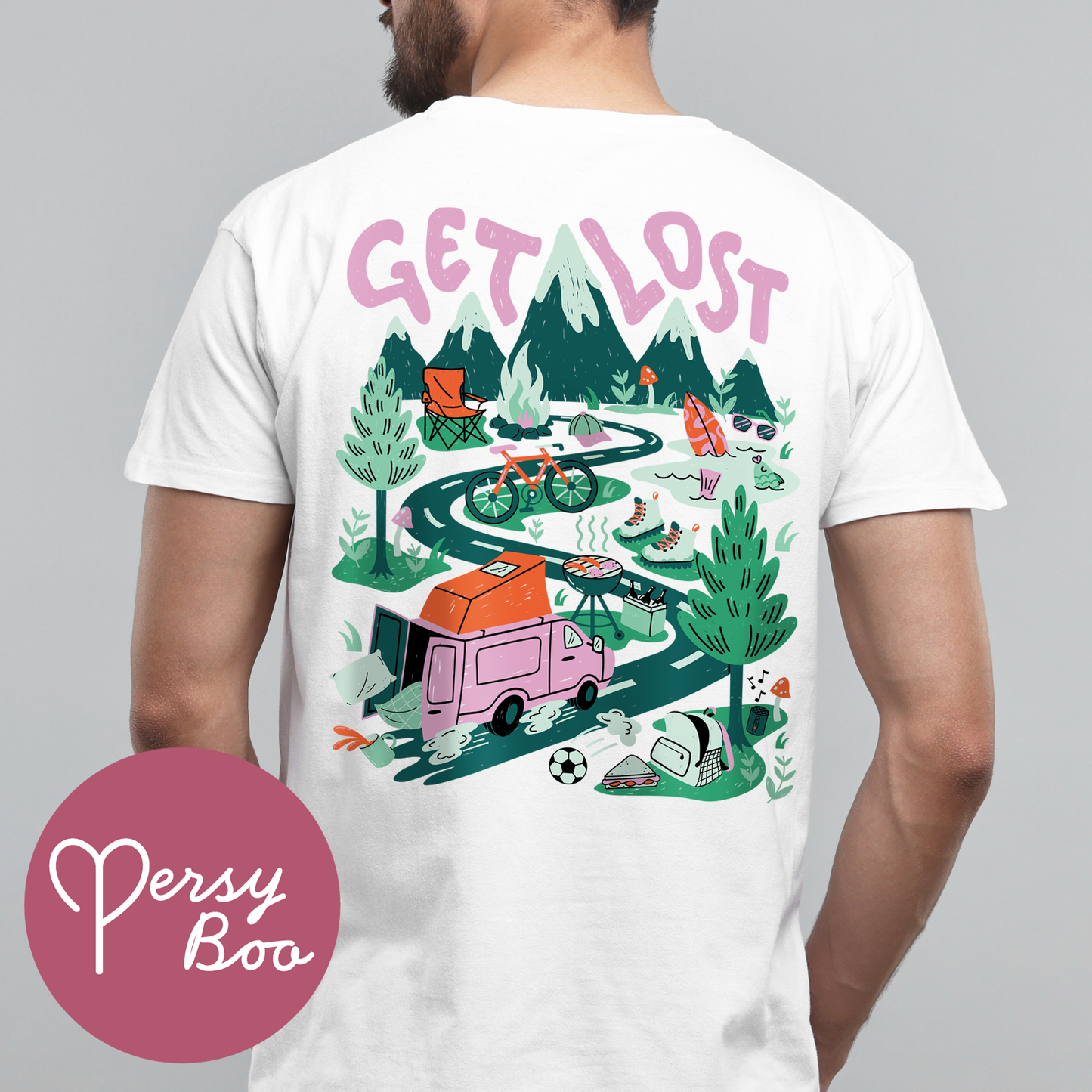 Get Lost Backprint - T-Shirt For Him