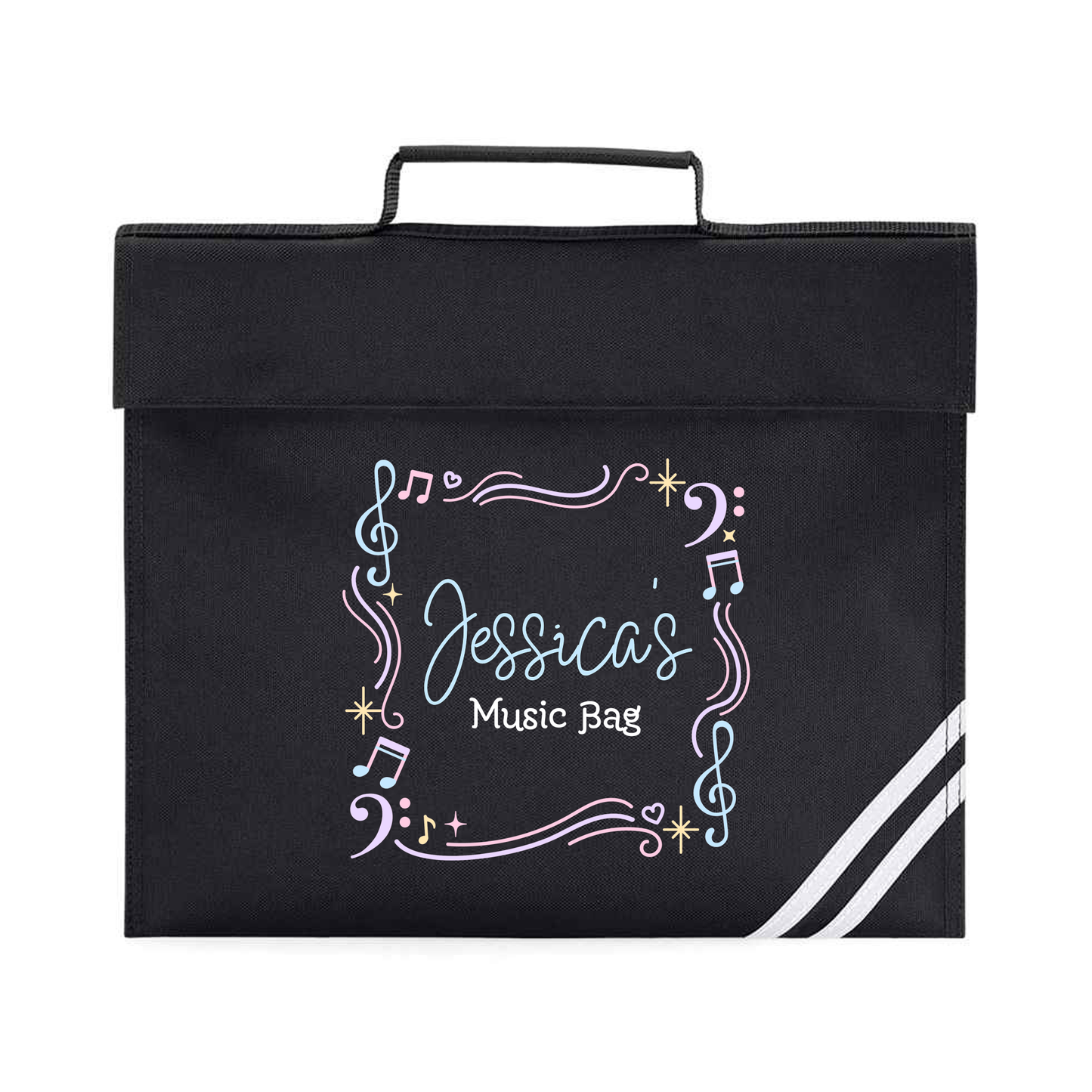 Personalized Music Note Scroll Bag