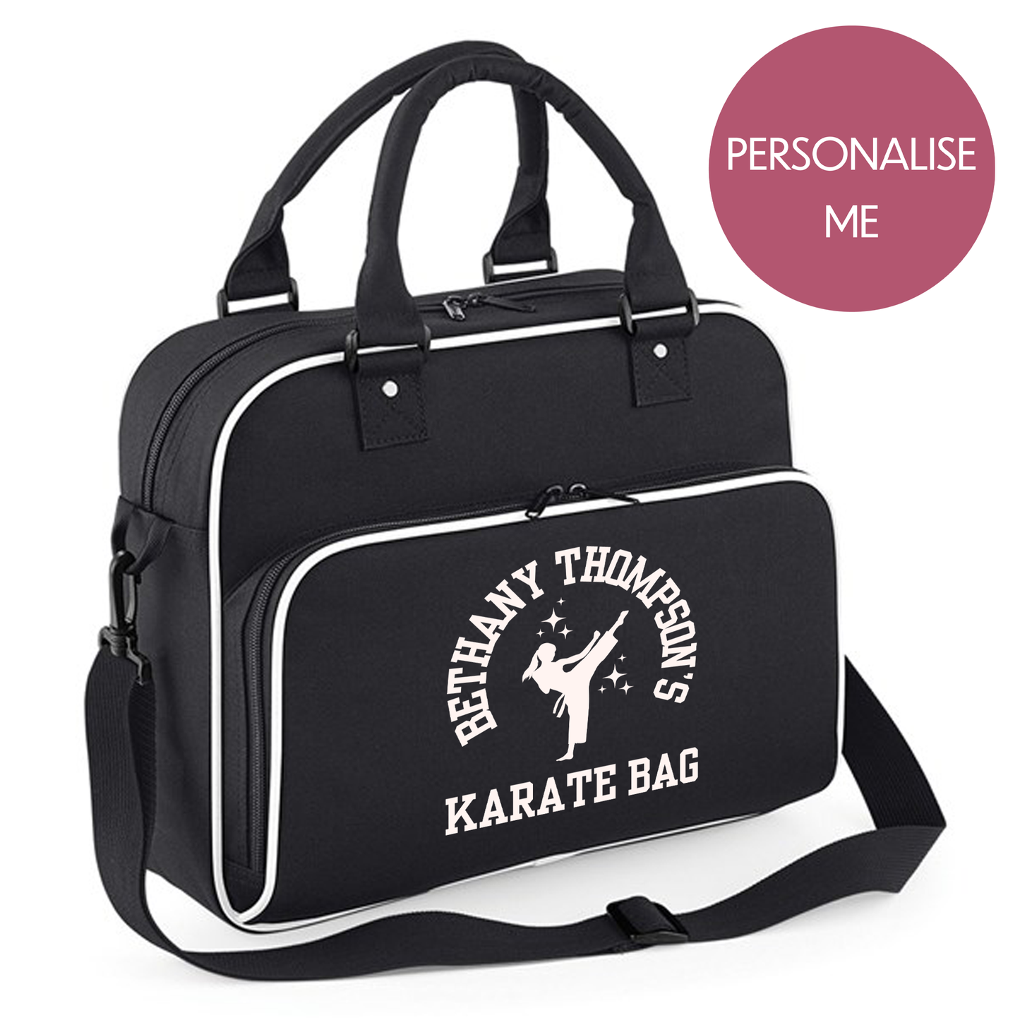 Personalised Kids Kit Bag - Custom Karate, Dance Bag for Girls, Sports Football Boot Bag for Boys, Gym Bag With Name
