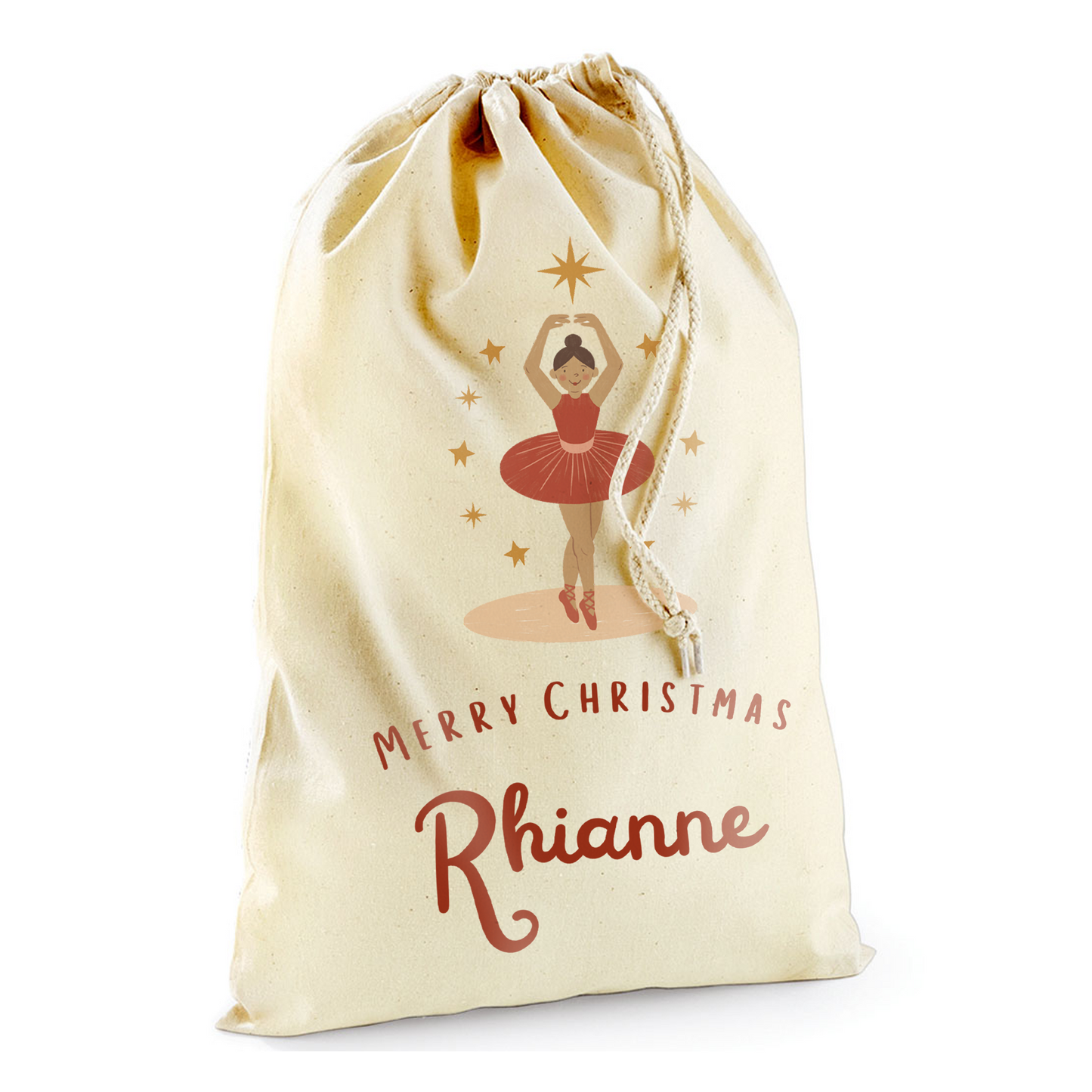 Personalised Christmas Countdown Gift Sack - Ballerina Magic