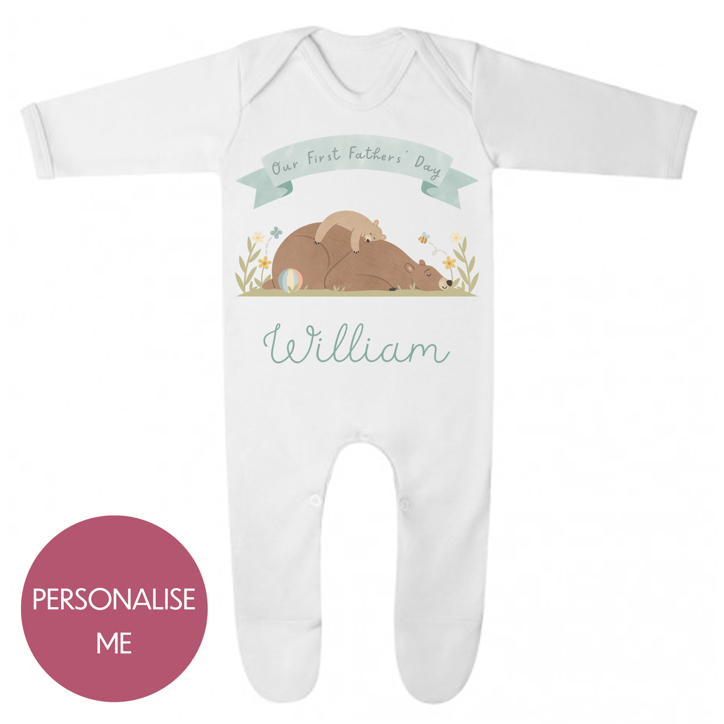Our First Fathers' Day - Personalised Baby Grow
