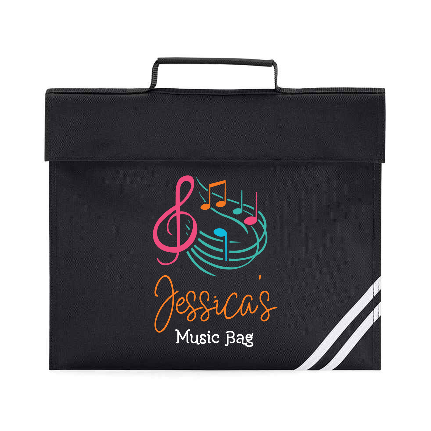 Personalized Colorful Music Note Bag