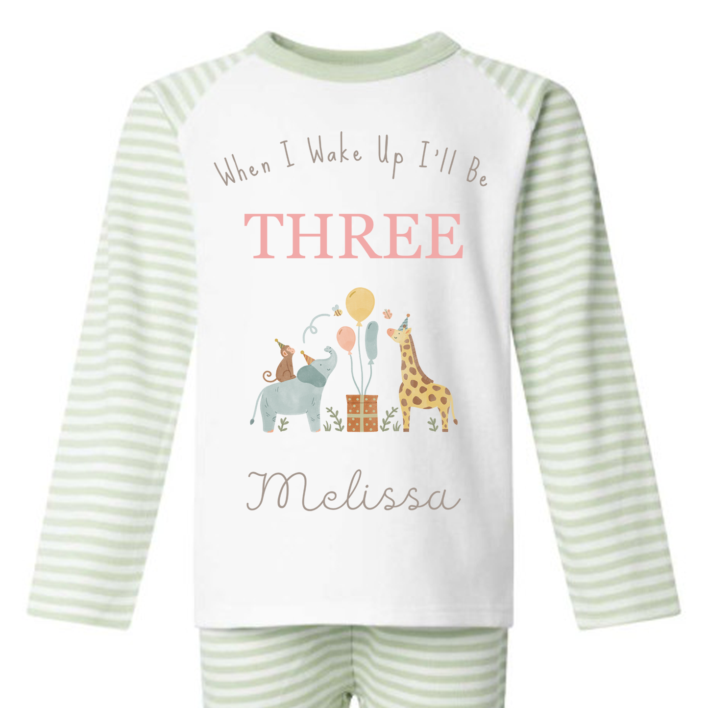 Personalised Birthday Pyjamas - Safari Design