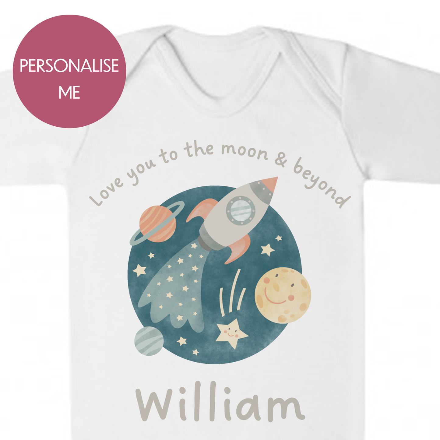 Love You To The Moon - Personalised Baby Grow