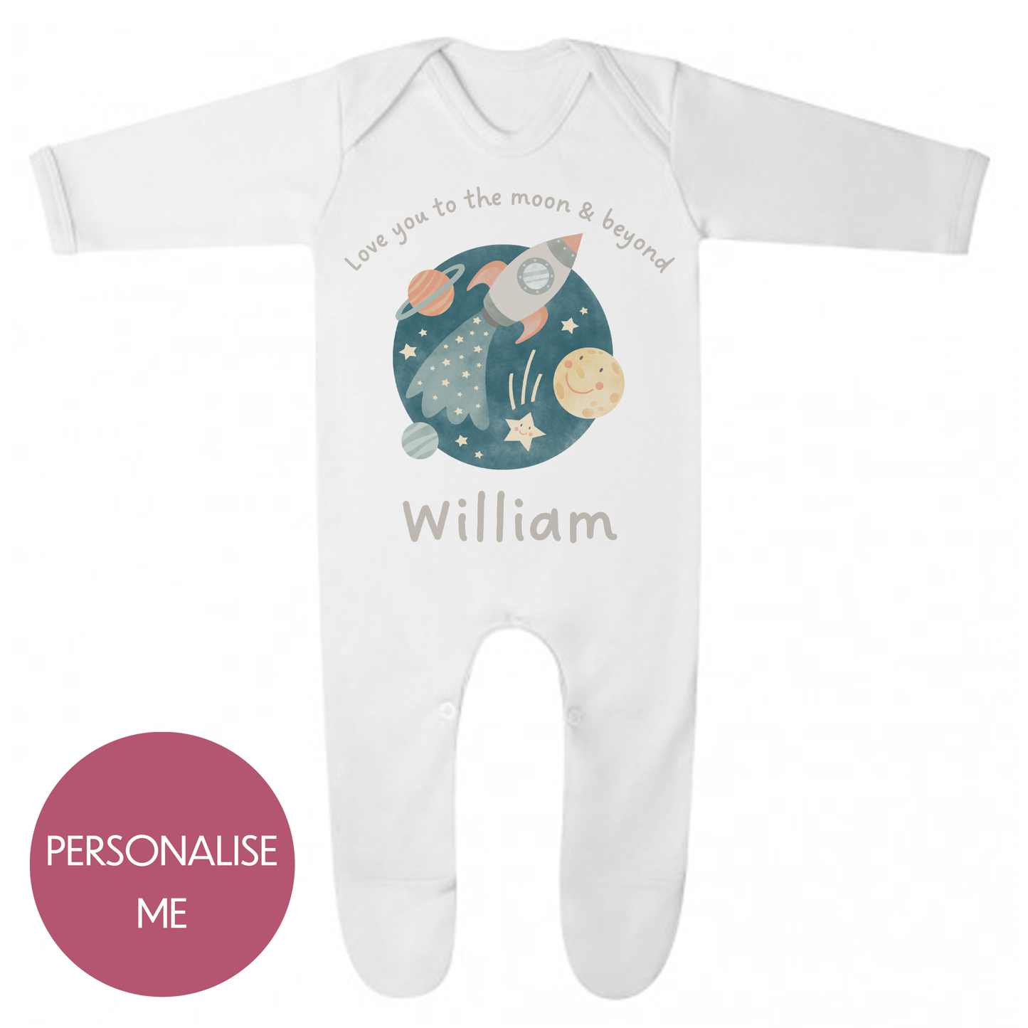 Love You To The Moon - Personalised Baby Grow