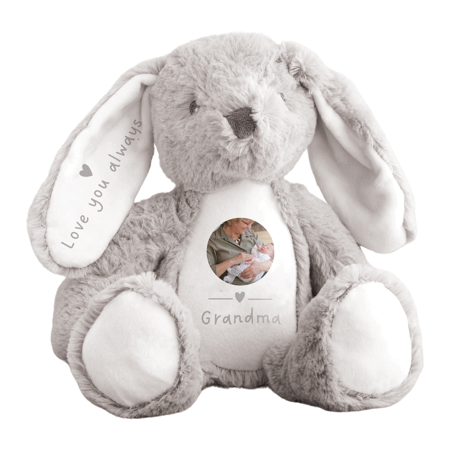 Personalised Remembrance Bunny Teddy - Loved One Keepsake Gift - Memory of Cuddly Toy