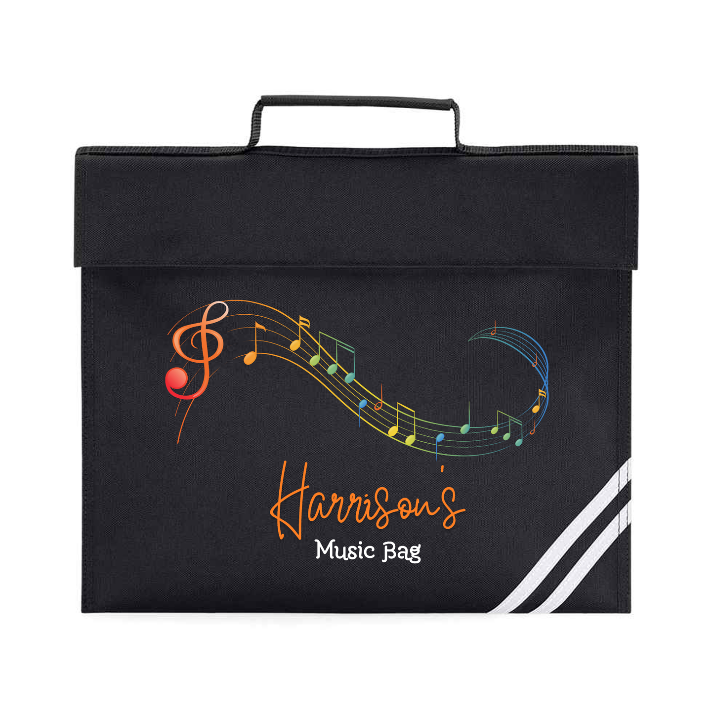 Personalized Gradient Music Note Bag
