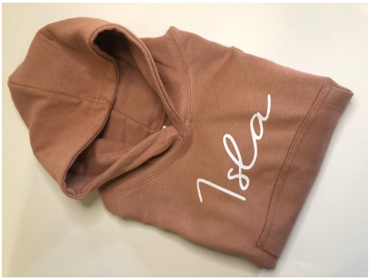 Dusty Pink Personalised Hoodie - Kids