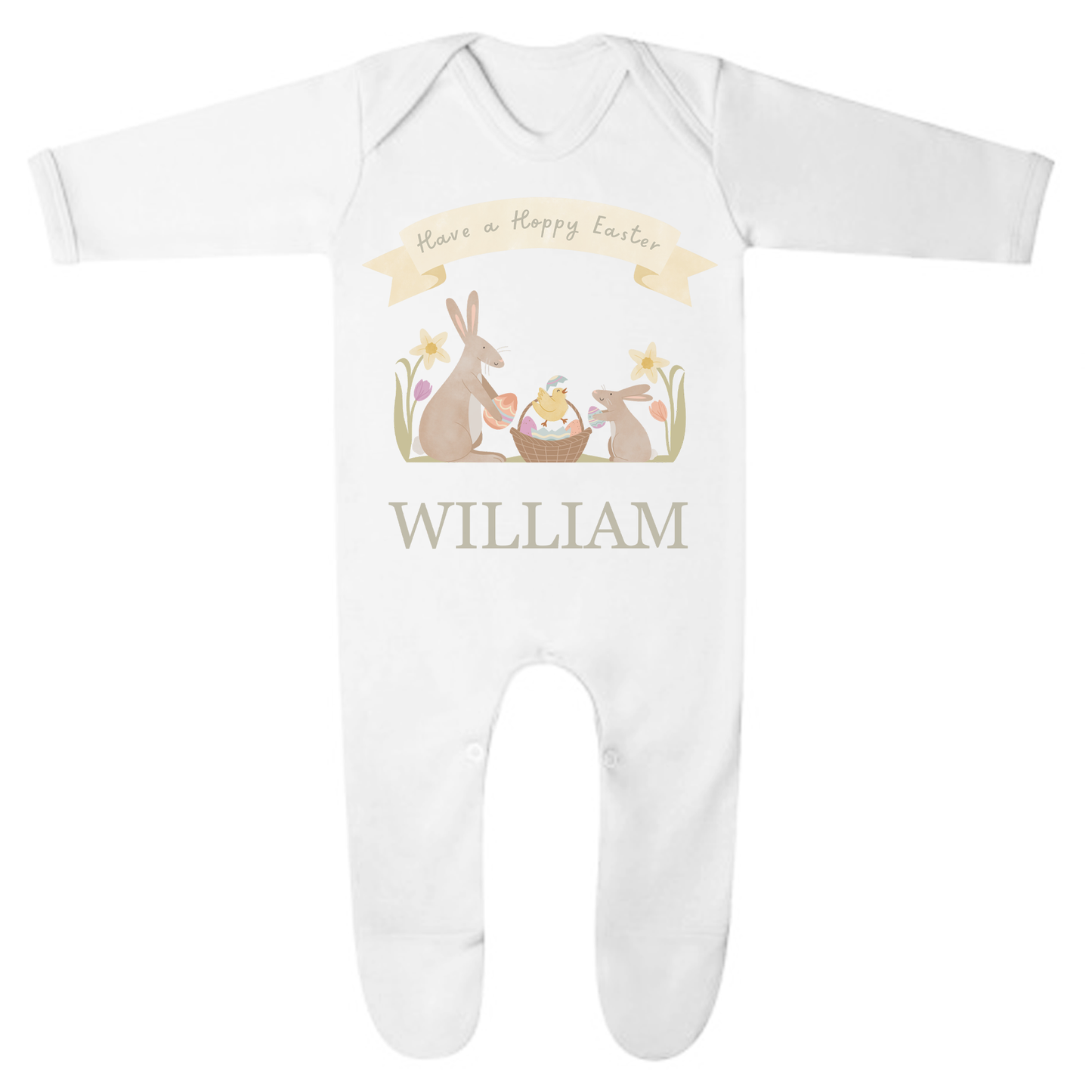 Hoppy Easter - Personalised Baby Grow