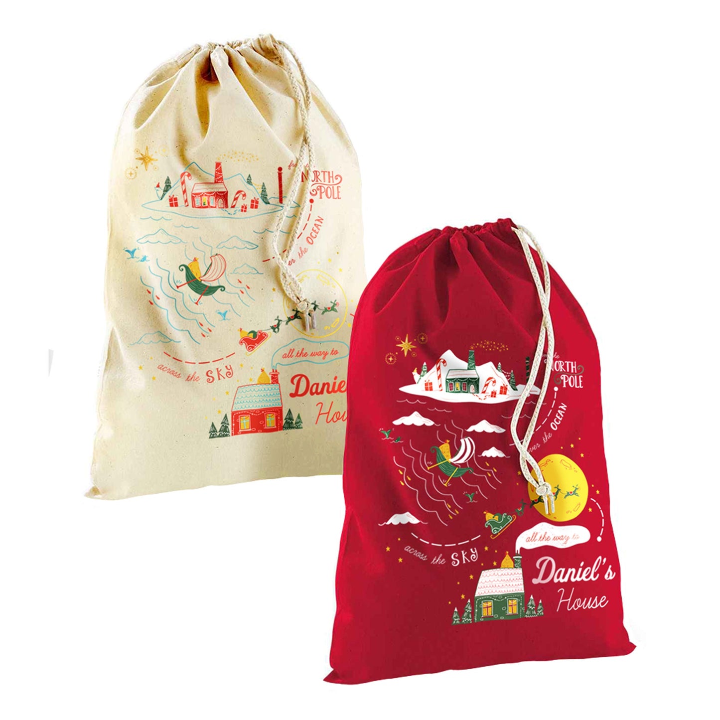 Personalised Christmas Santa Sleigh Sack