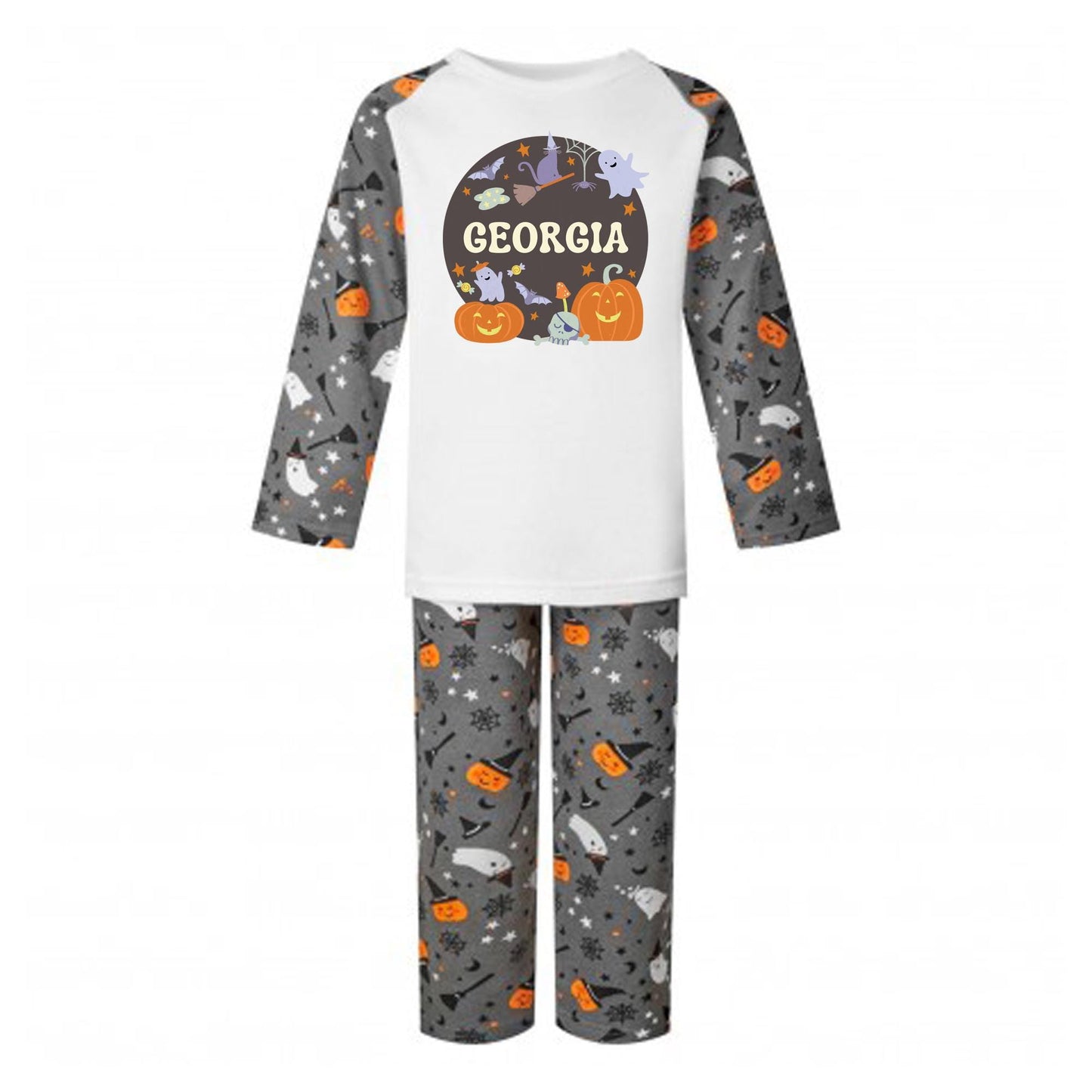 Personalised Spooky Original Halloween Pyjama Set - Seasonal Sleepwear For Kids