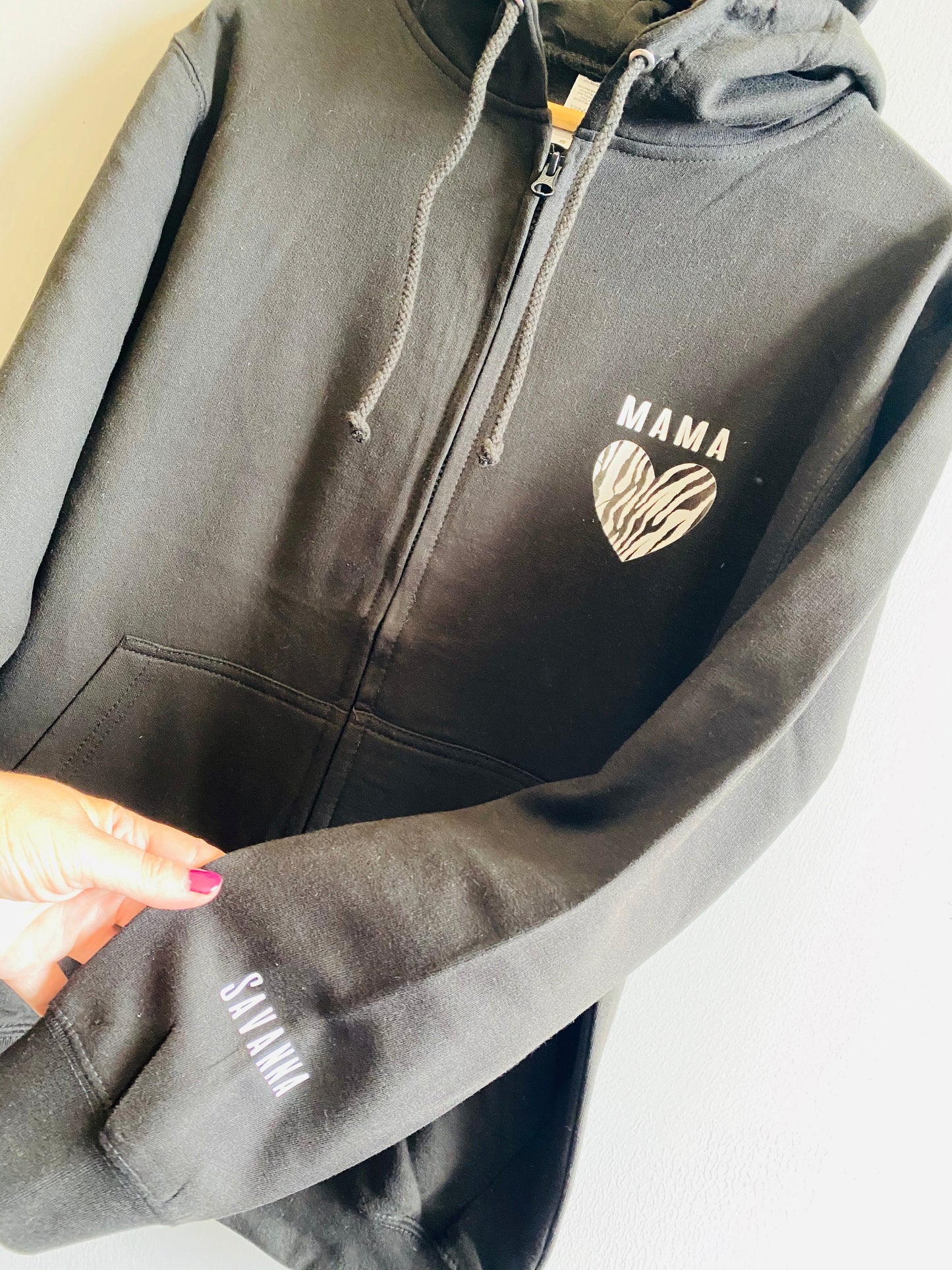 Zip up mama hoodie