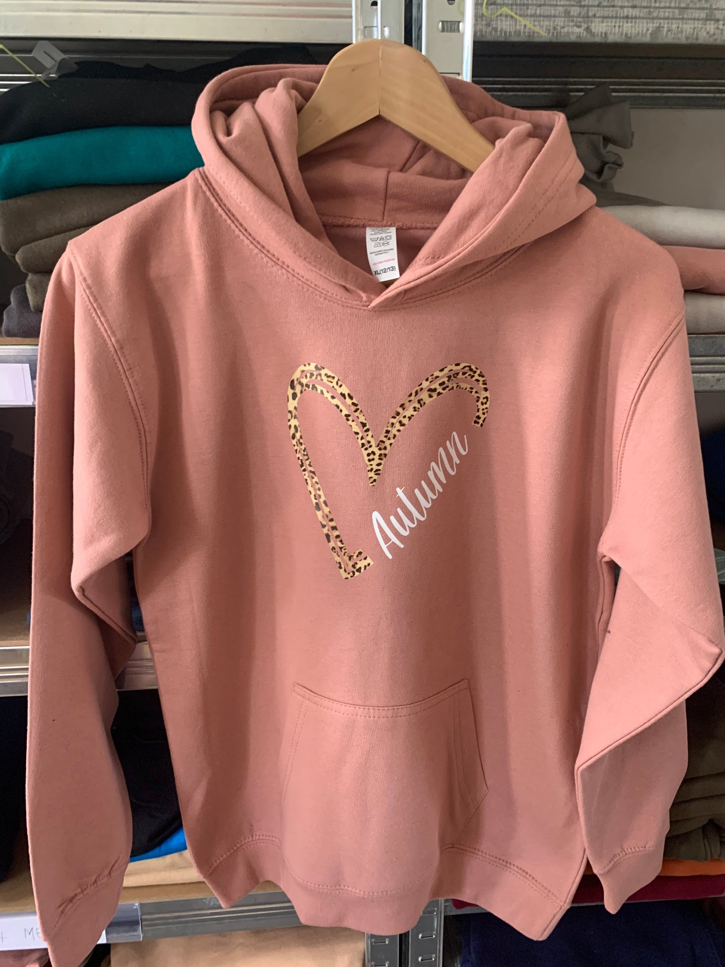 Kids leopard heart & name - Kids