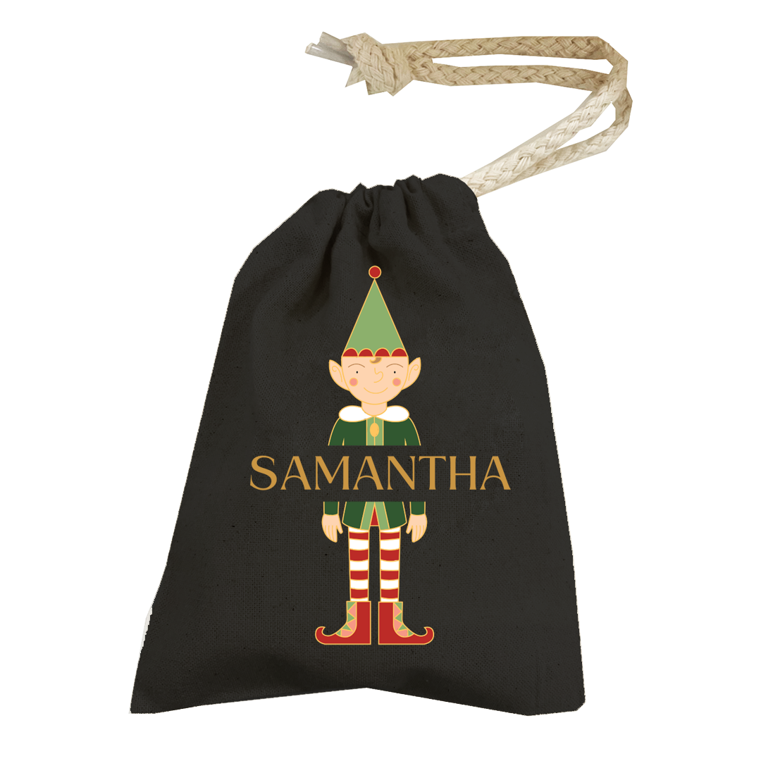 Personalised Christmas Money Pouch - Custom Festive Coin Bag - Holiday Gift Sack - Add Your Name