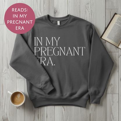 In My Pregnant Era Sweater - Baby Shower Announcement Gift - Custom Mothers Day Jumper