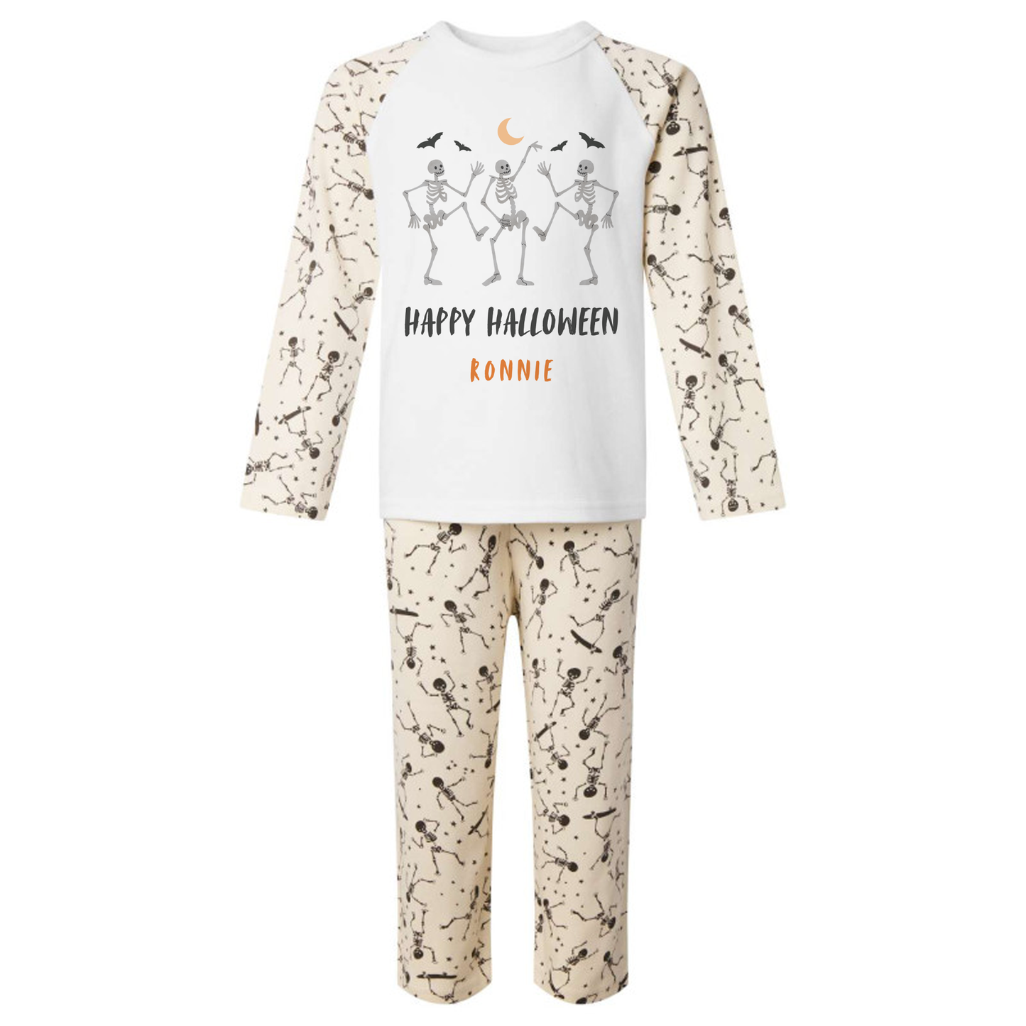 Personalised Halloween Kids Pyjamas Set