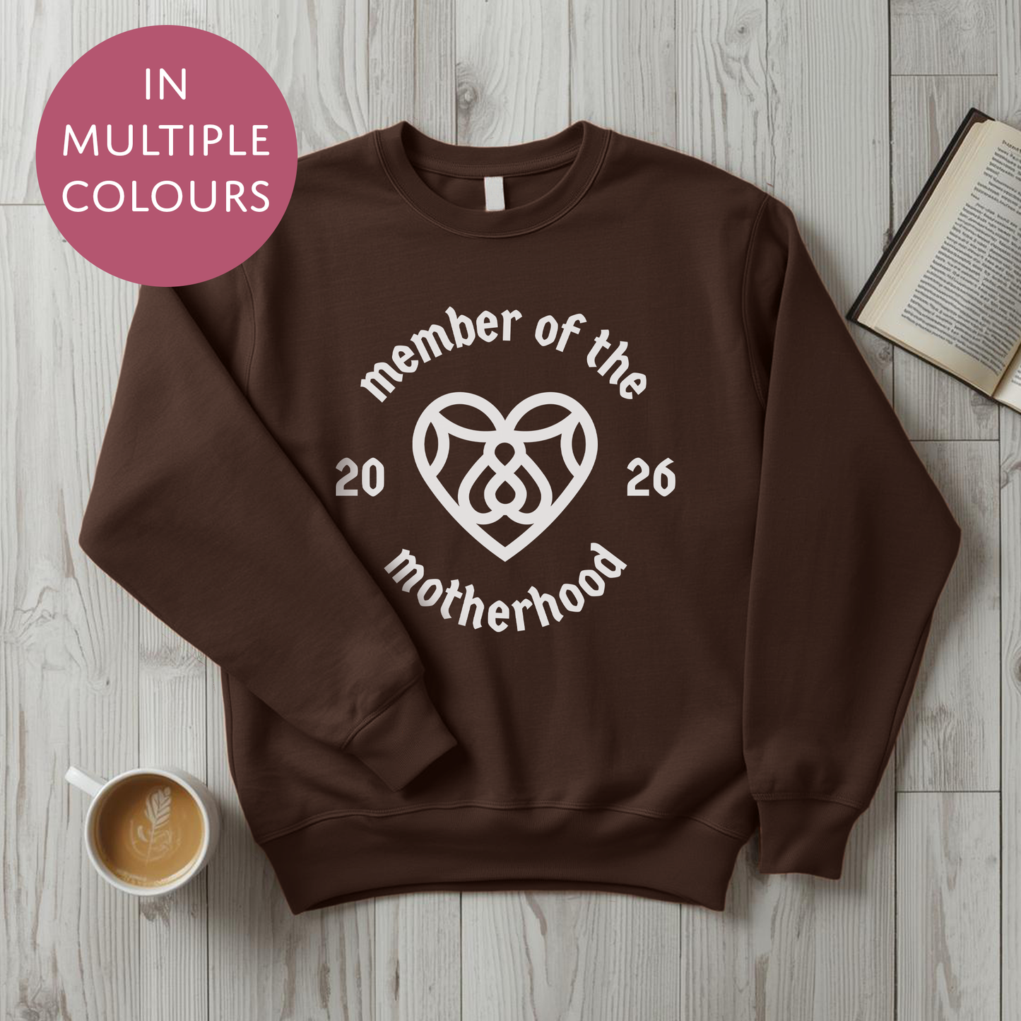 Personalised Motherhood Club Sweater With Custom Year - Cool Cult Mothers Day Gift For Mum