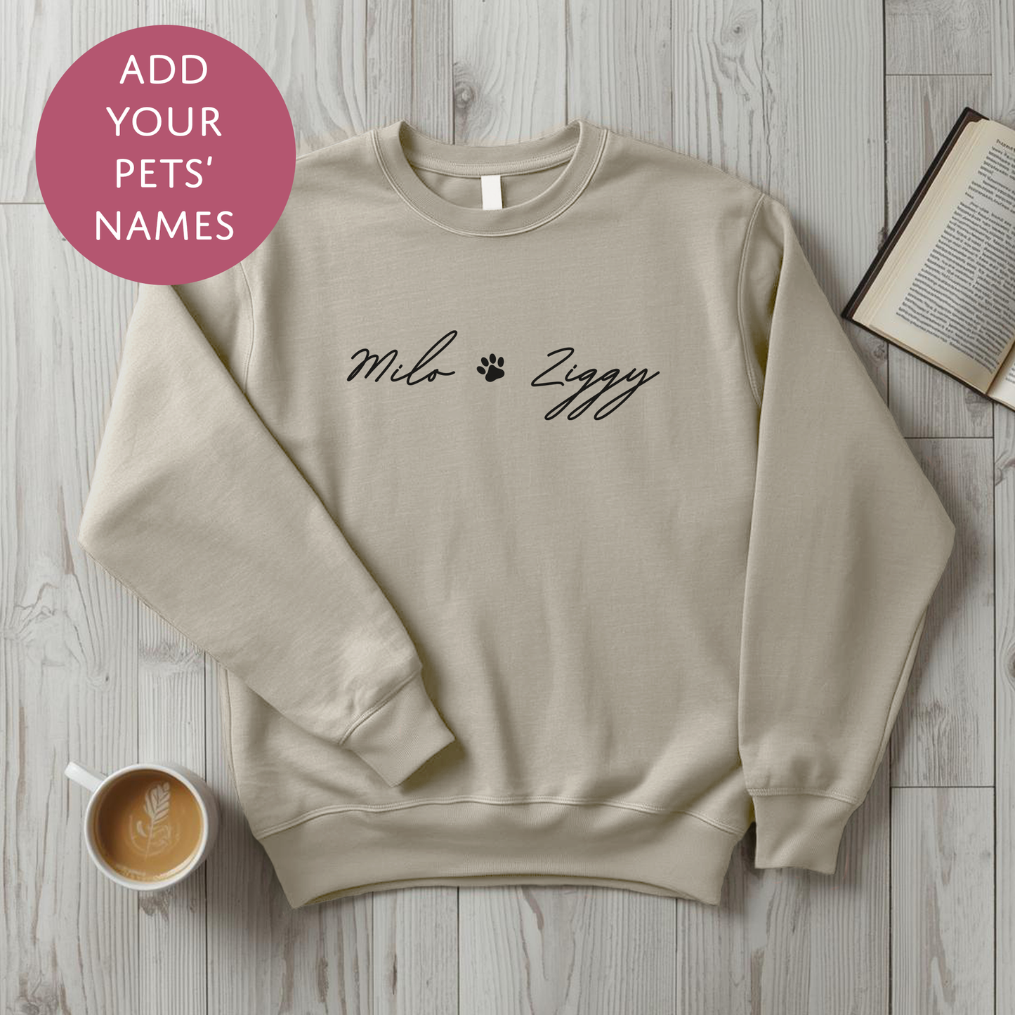 Personalised Pet Mum Sweater - Pawprint Customised Dog Cat Name Jumper