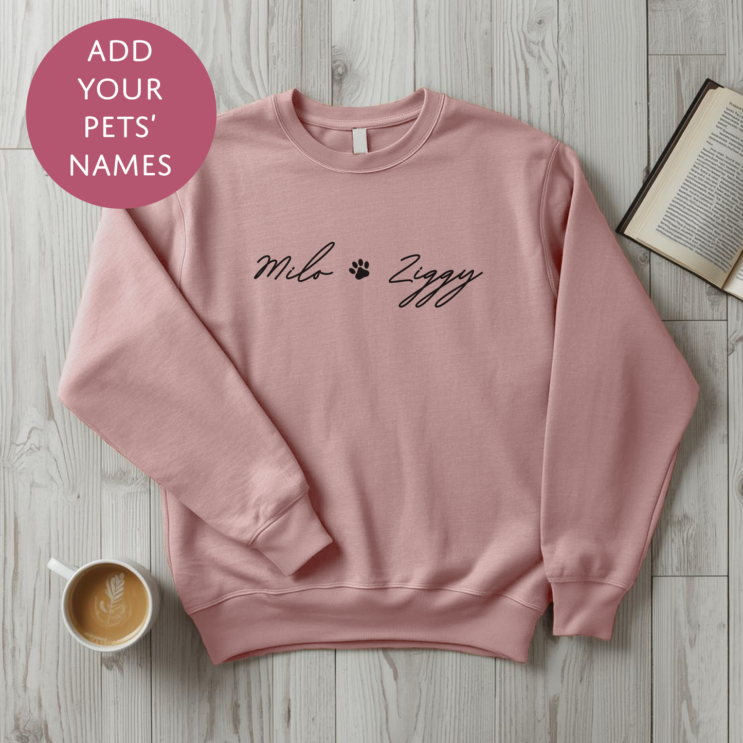 Personalised Pet Mum Sweater - Pawprint Customised Dog Cat Name Jumper
