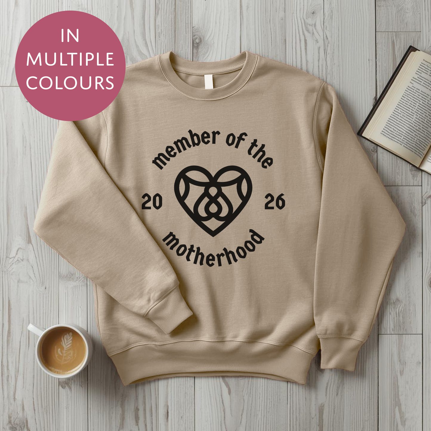 Personalised Motherhood Club Sweater With Custom Year - Cool Cult Mothers Day Gift For Mum