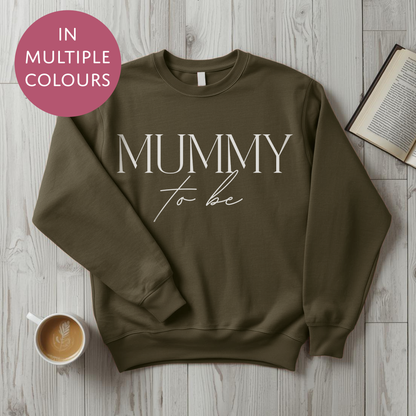 Mummy To Be Sweater - Elegant - Baby Shower Announcement Gift - Custom Mothers Day Jumper