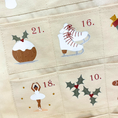 Personalised Fabric Christmas Advent Calendar - Countdown