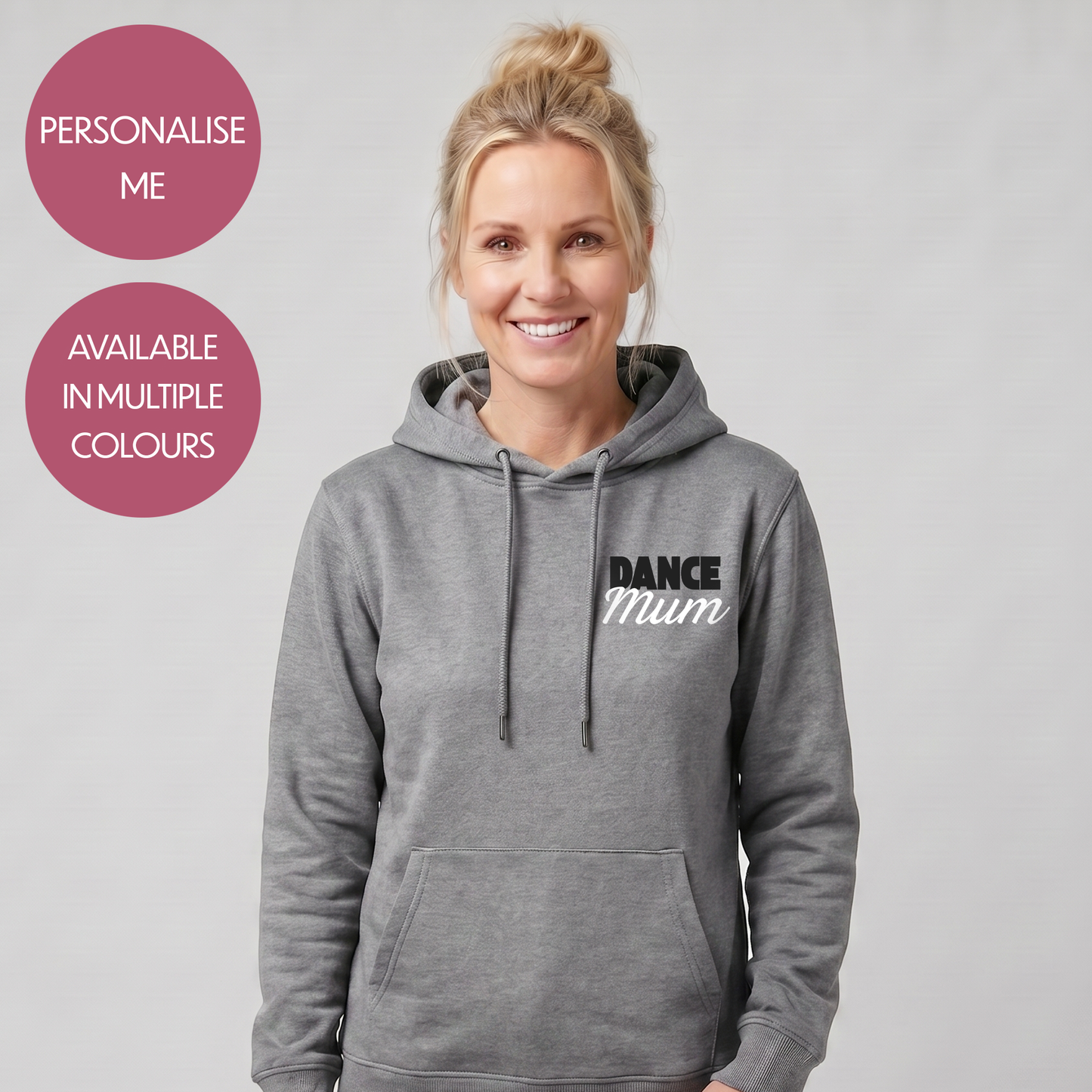 Personalised Dance Mum Dad Hoodie - Customised Unisex Adults Dancing Support Pullover - Varsity Style Competition Jumper