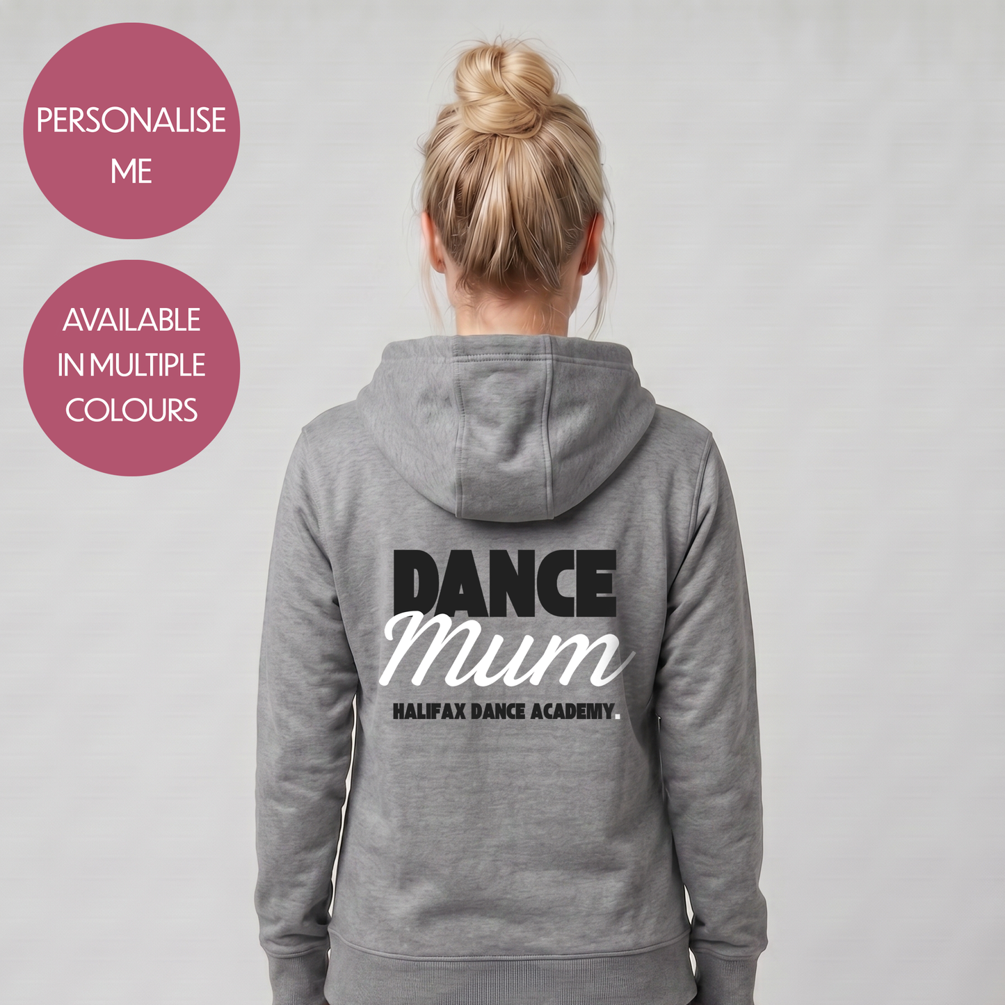 Personalised Dance Mum Dad Hoodie - Customised Unisex Adults Dancing Support Pullover - Varsity Style Competition Jumper