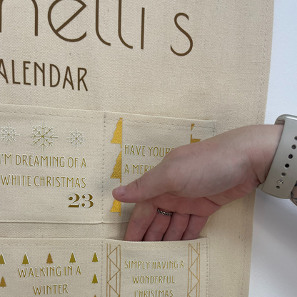 Personalised Fabric Christmas Advent Calendar - Christmas Song hits