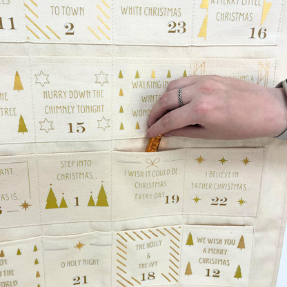 Personalised Fabric Christmas Advent Calendar - Christmas Song hits