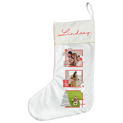 Personalised Christmas Memories Photo Stocking – Custom Family