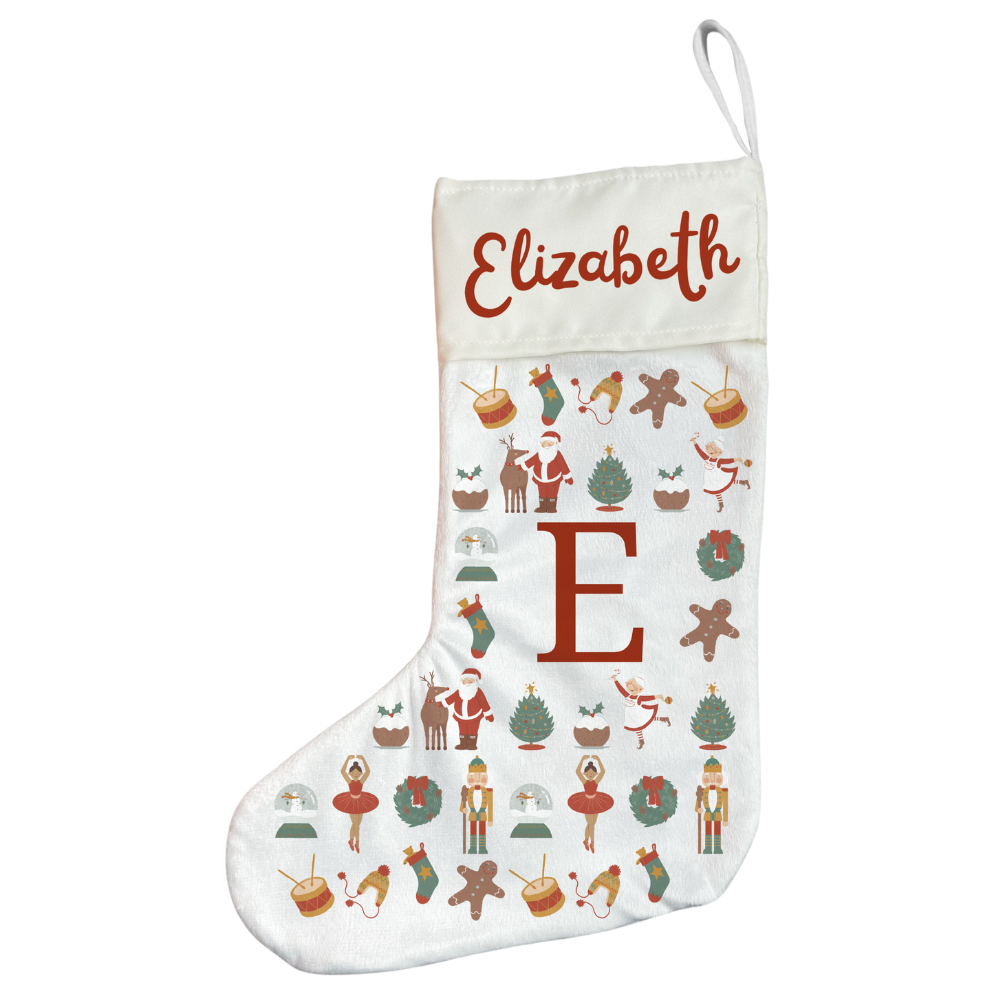 Personalised Nutcracker Christmas Stocking BOLD