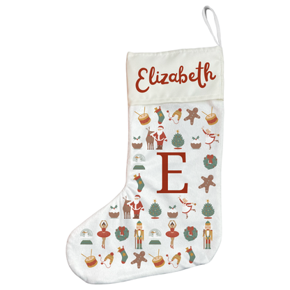 Personalised Nutcracker Christmas Stocking BOLD