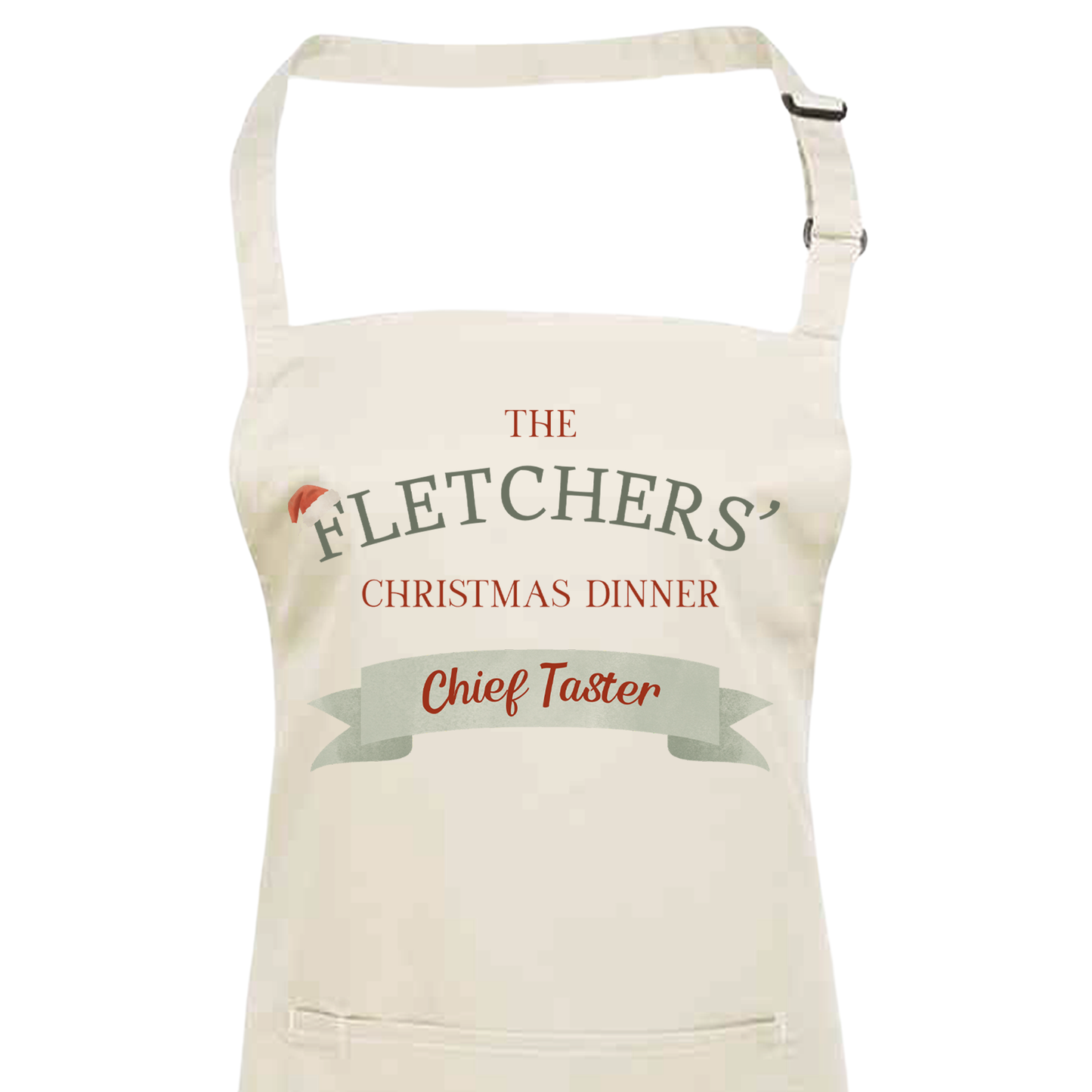Personalised Festive Family Apron - Christmas Dinner Unisex Adults and Kids Fun Apron Gift