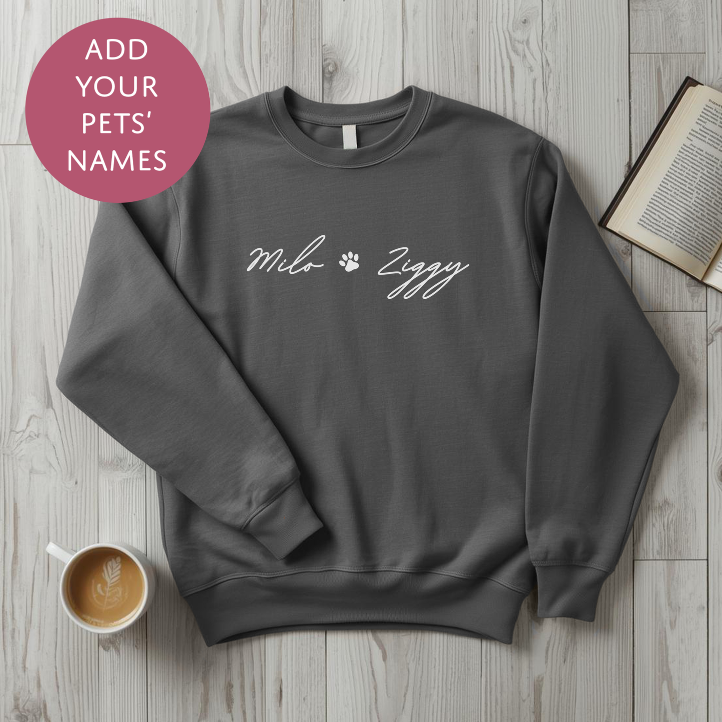 Personalised Pet Mum Sweater - Pawprint Customised Dog Cat Name Jumper