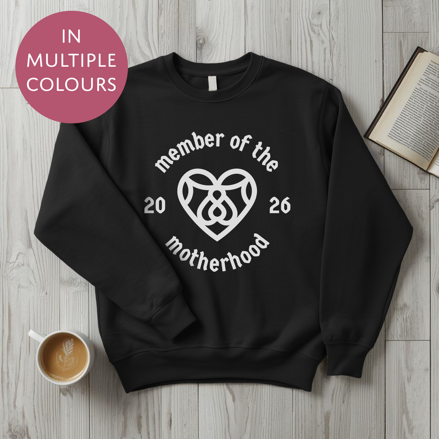 Personalised Motherhood Club Sweater With Custom Year - Cool Cult Mothers Day Gift For Mum