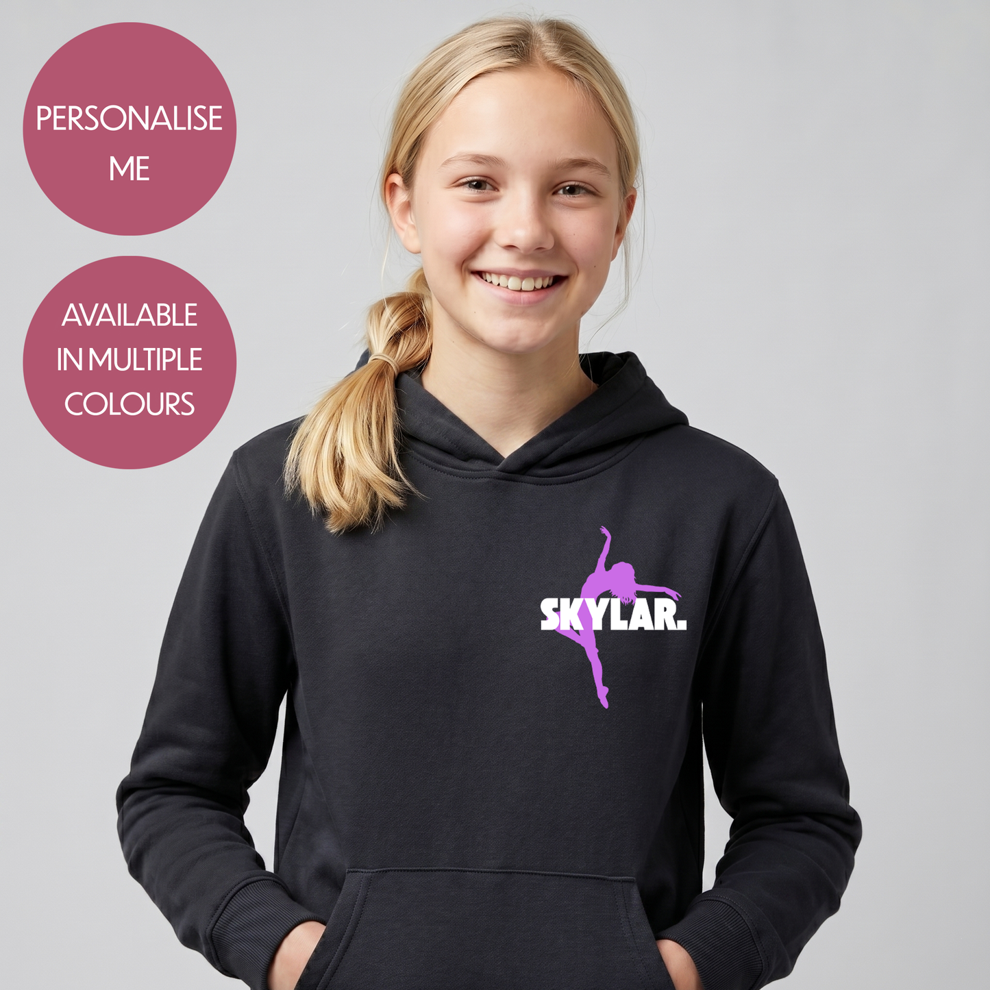 Personalised Dance Hoodie - Customised Unisex Kids Dancing Pullover - Stylish Competition Jumper