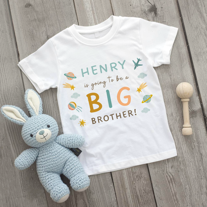 Personalised Big Brother Announcement T-Shirt - Pregnancy Reveal Top for Boys