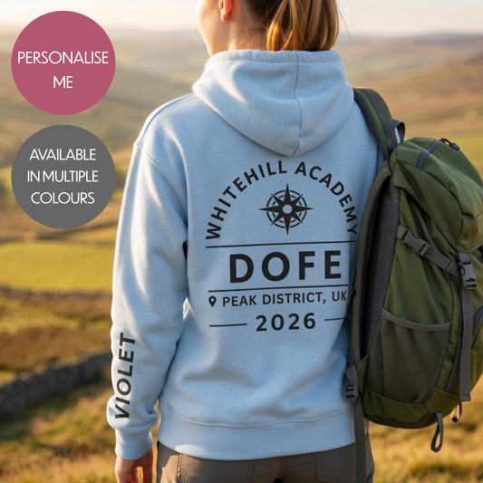 Personalised School Trip Hoodie - Customised Unisex College Residential Pullover - DofE